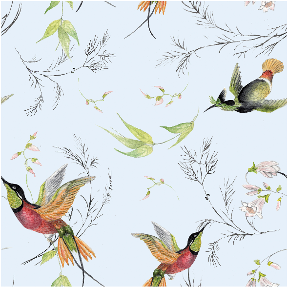 Fabric 15710 | rajskie ptaki