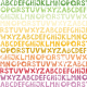 Fabric 15746 | colorful rainbow alphabet horizontal rows