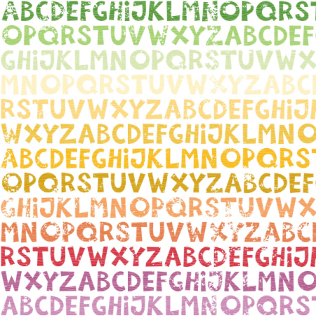 15746 | colorful rainbow alphabet horizontal rows