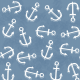 Tkanina  | nautical anchors on blue