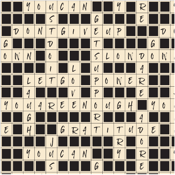 Fabric 15834 | Crosswords affirmations