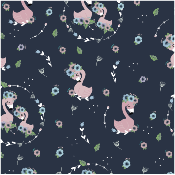 Tkanina 15844 | Flamingi