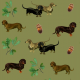 Fabric 15872 | PSY Jamniki - Dachshund Dogs 