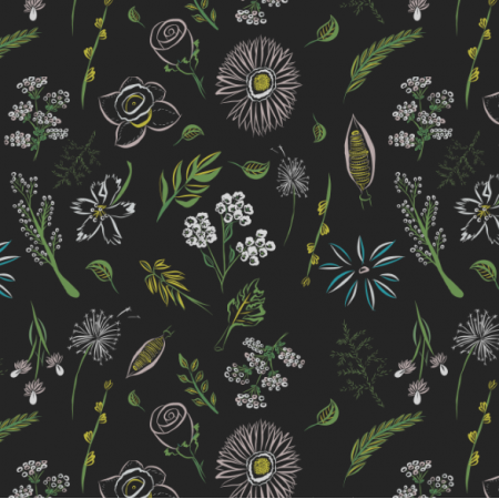 Fabric 15953 | Botanical drawn