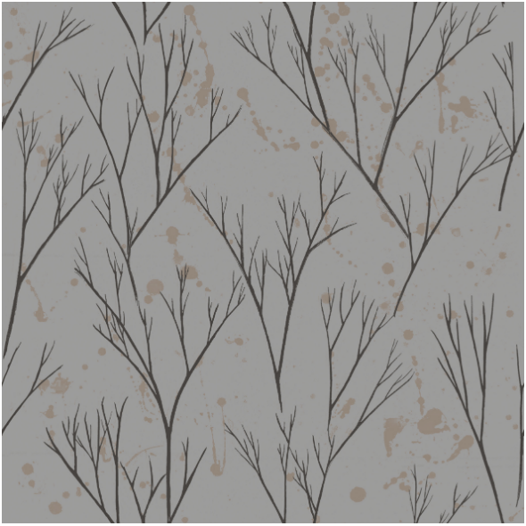Fabric  | brązowe drzewka
