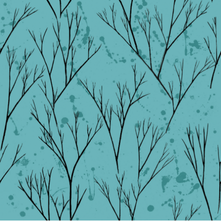 Fabric  | zielone drzewka
