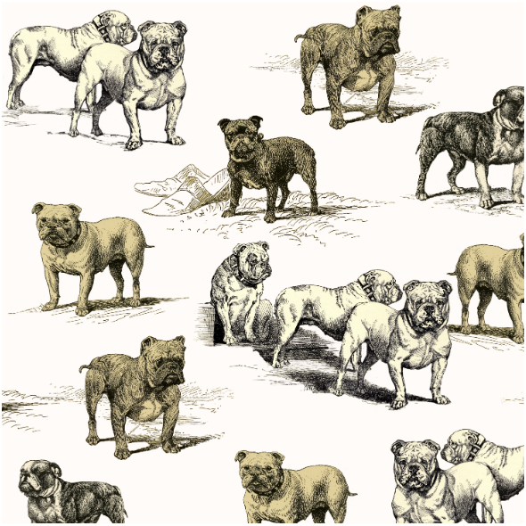 Fabric 16116 | PSY BULDOGI - BULDOG DOGS