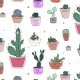 Fabric 16176 | Funny colors cacti