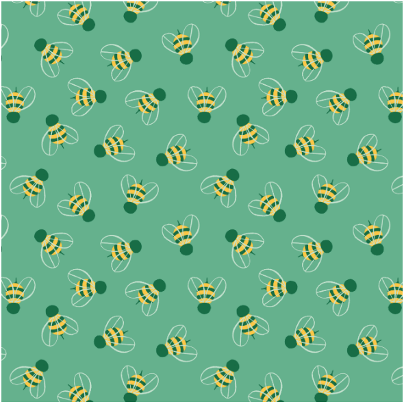 Tkanina 16198 | bees pattern design