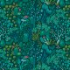Tkanina 16201 | Small emerald forest design.