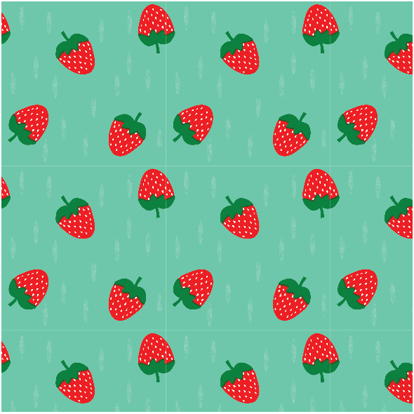 Tkanina 16315 | Truskawka Strawberry on minty0