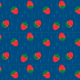 Tkanina 16316 | Truskawka Strawberry navy blue