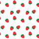 Tkanina 16317 | Truskawka Strawberry White