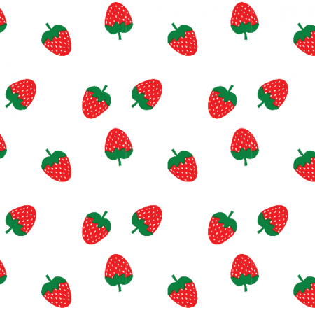Fabric 16317 | Truskawka Strawberry White