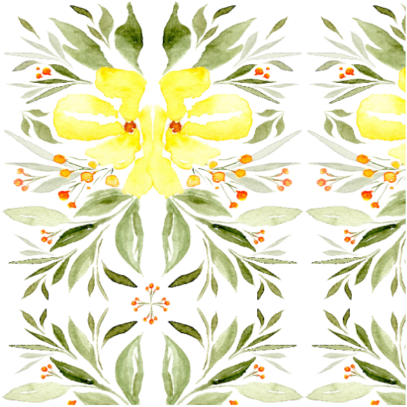 Fabric 16423 | żółty ogród