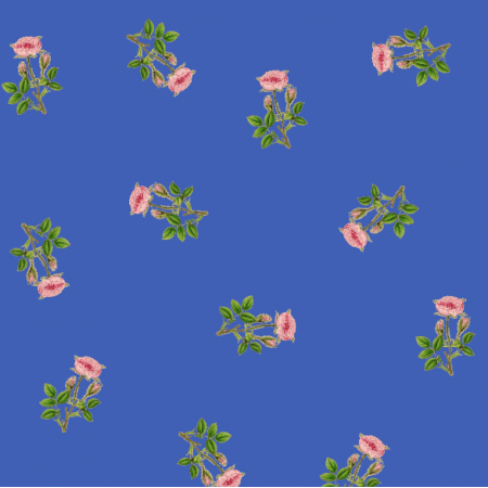 16520 | MałE RÓŻYCZKI NA SZAFIROWYM - little roses on Palace Blue