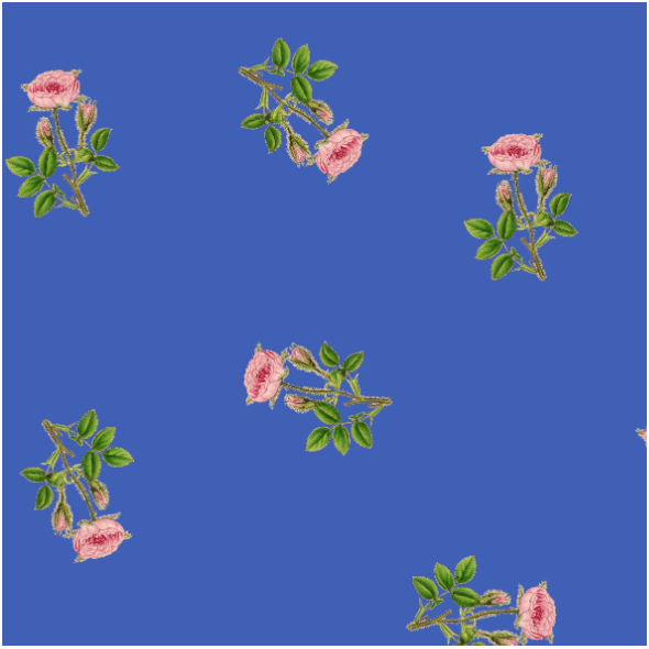 Fabric 16521 | RÓŻYCZKI NA SZAFIROWYM TLE - ROSES ON PALACE BLUE 