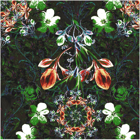 Tkanina 16685 | Kompozycja z kwiatami - seria 1