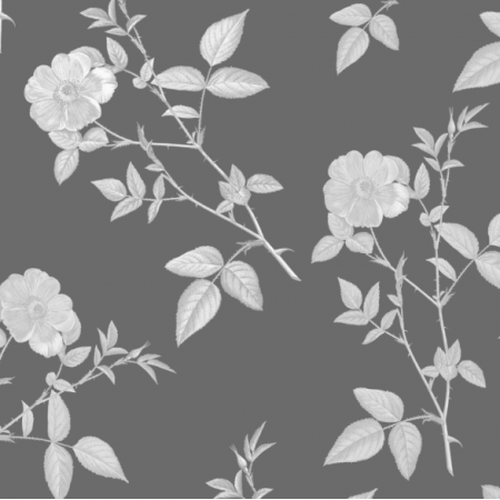 Tkanina 16832 | róże w szarości