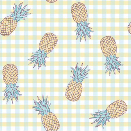Tkanina 16893 | Vintage piknikowe ananasy0