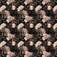 Fabric 17077 | KWIATY VINTAGE | na czarnym | mniejsze