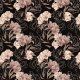 Fabric 17078 | KWIATY VINTAGE | na czarnym | WIĘKSZE