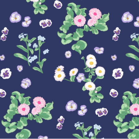 Tkanina 17175 | kwiatuszki polne