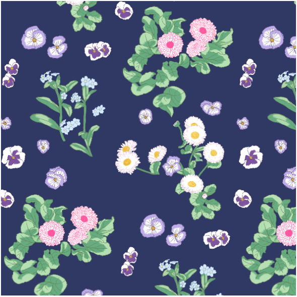 Fabric 17175 | kwiatuszki polne