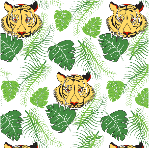 Fabric 17179 | Tiger1 biale tło