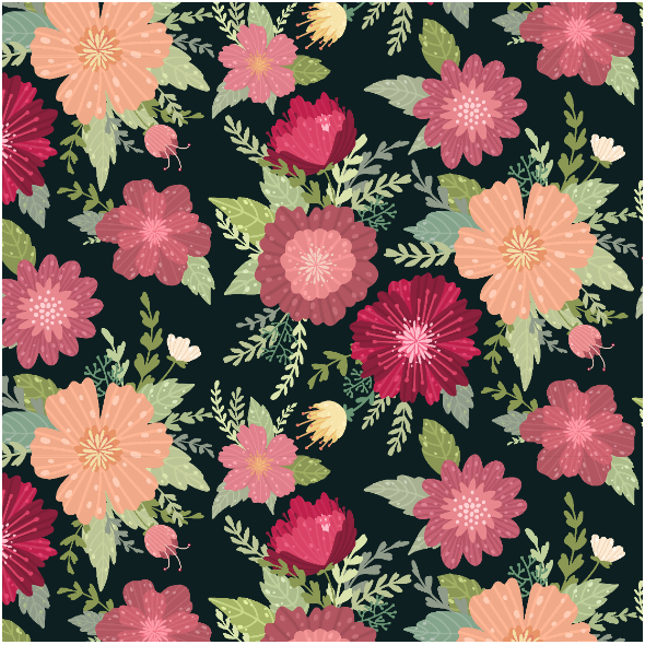 Tkanina 17344 | flowers