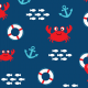 Fabric 17384 | Crab & Lifebuoy