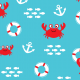 Fabric 17386 | Crab & Lifebuoy