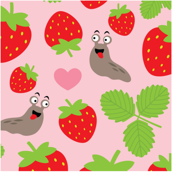 Tkanina 17402 | I Love Strawberries