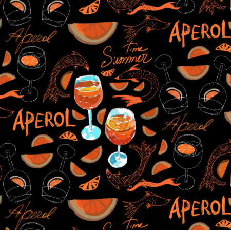 Fabric 17416 | Aperol summer time 2