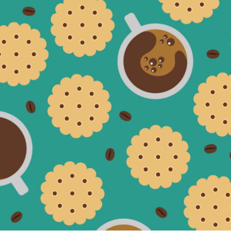 Tkanina 17489 | Coffee & Cookies