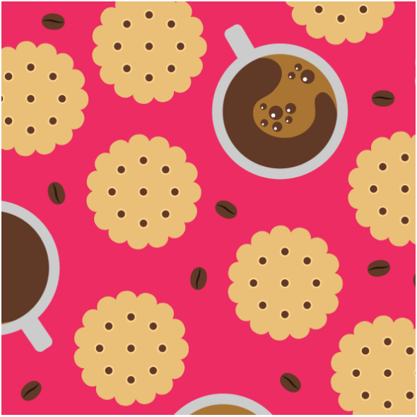 Tkanina 17490 | Coffee & Cookies