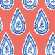 Fabric 17563 | wzór paisley CORAL