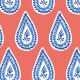 Fabric 17563 | wzór paisley CORAL