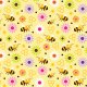 Tkanina 17571 | Bee & Flowers