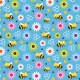 Tkanina 17573 | Bee & Flowers