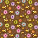 Tkanina 17574 | Bee & Flowers