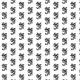 Tkanina 17678 | Dragon 4 white-black pattern