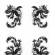 Tkanina 17680 | Dragon 6 white-black pattern