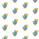 Fabric 17683 | Funny bird - pattern for kids