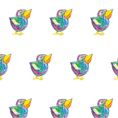 17685 | Funny bird 3- pattern for kids