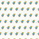 Tkanina 17685 | Funny bird 3- pattern for kids