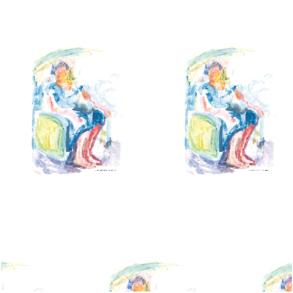 Fabric 17689 | Sitting woman 2 - watercolour pattern