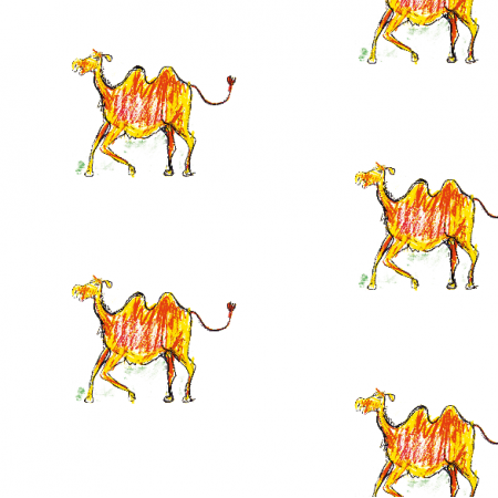 Tkanina 17735 | Camel pattern for kids