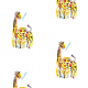 Tkanina 17741 | giraffe 1 pattern for kids