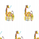 Tkanina 17747 | giraffe 2 pattern for kids